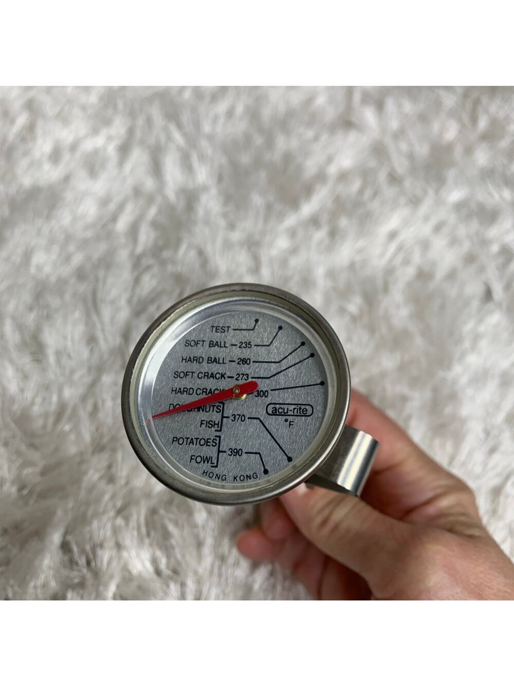 Acu-Rite Candy Meat Thermometer Stainless Steel, Food Grade, Glass Front, 5"